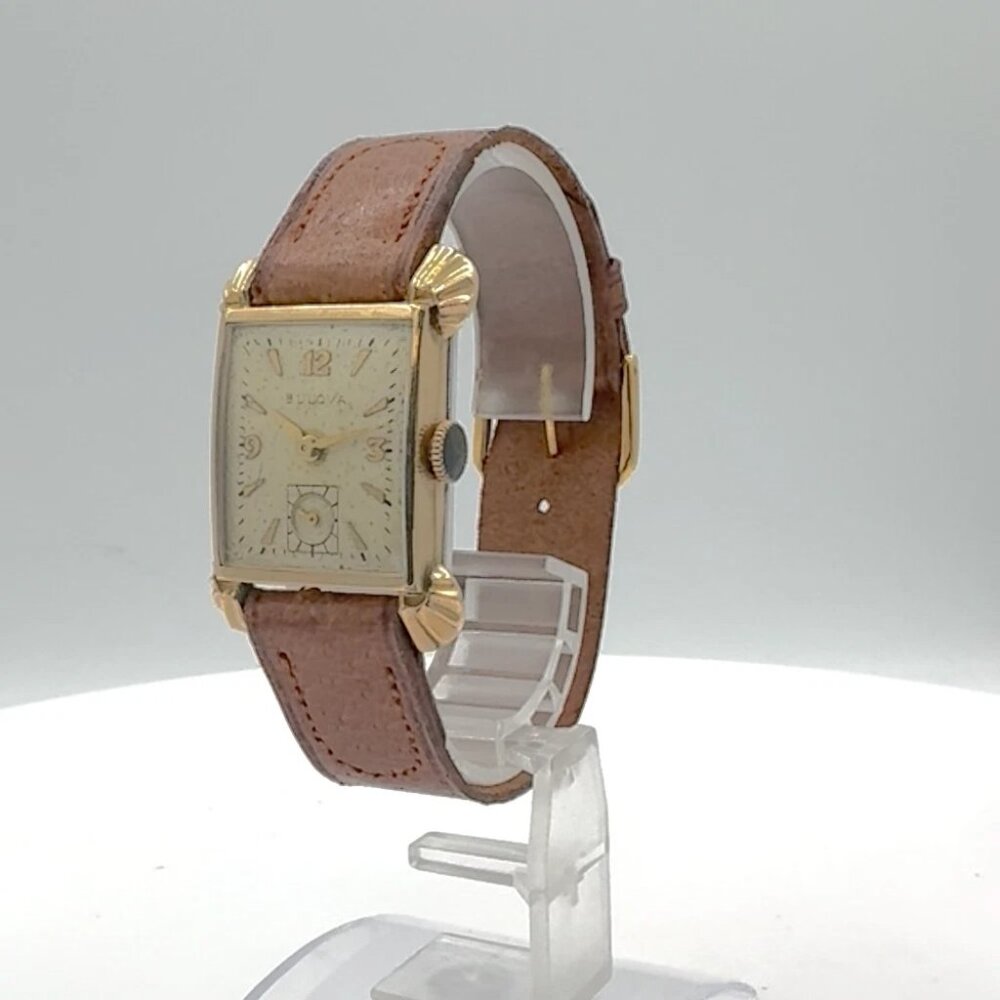Vintage 1953 Bulova Harrington Men's Mechanical Wristwatch 8 AC USA 10k RGP